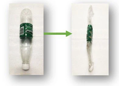 Plastic before and after recycled